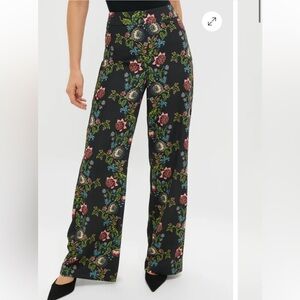 Midnight Moonflower Drapey Twill Erin Pants